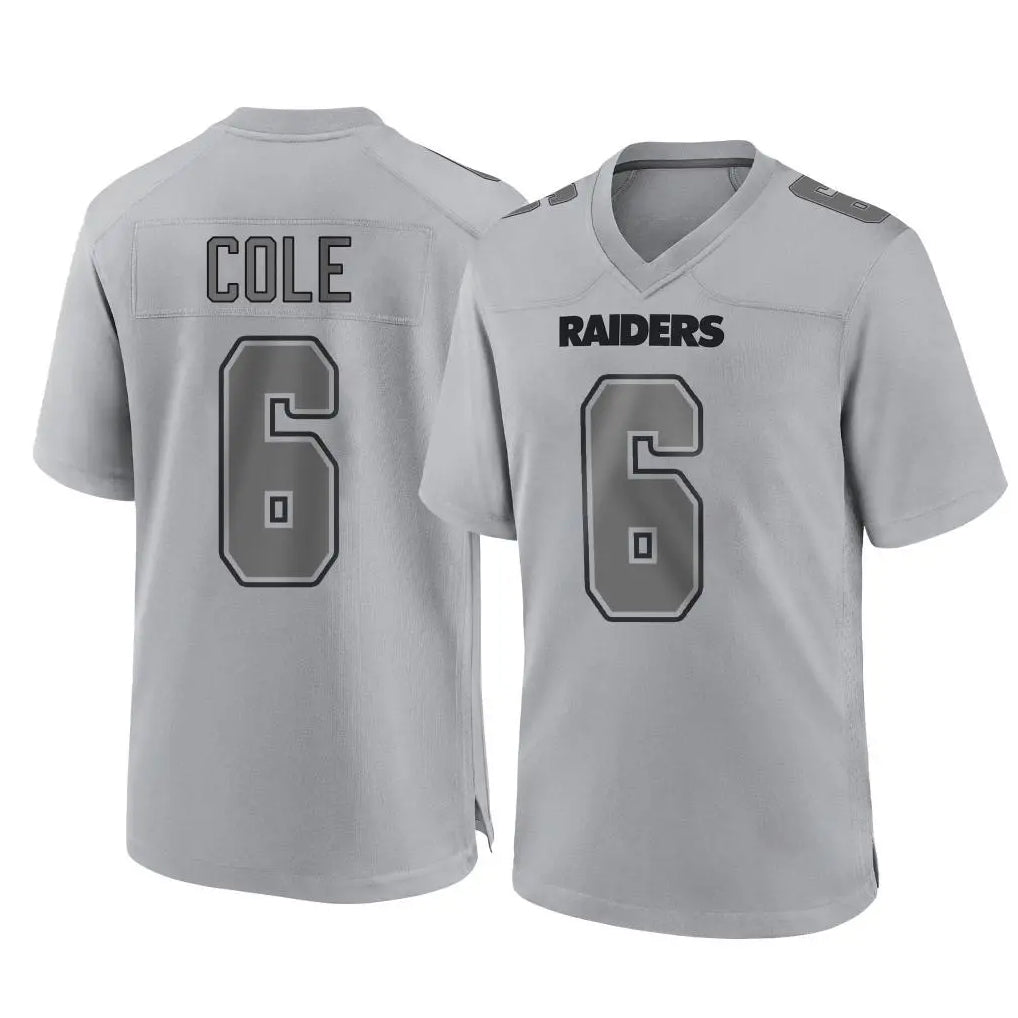 LV.Raiders #6 A.J. Cole Player Gray Atmosphere Fashion Limited Game Gdoa Stitched Jerseys