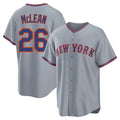 NY.Mets #26 Nolan McLean Player Gray Road Home Game Fdoa Stitched Jerseys