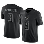 A.Falcons #9 Michael Penix Jr. Player Black RFLCTV Limited Gdoa Stitched Jerseys