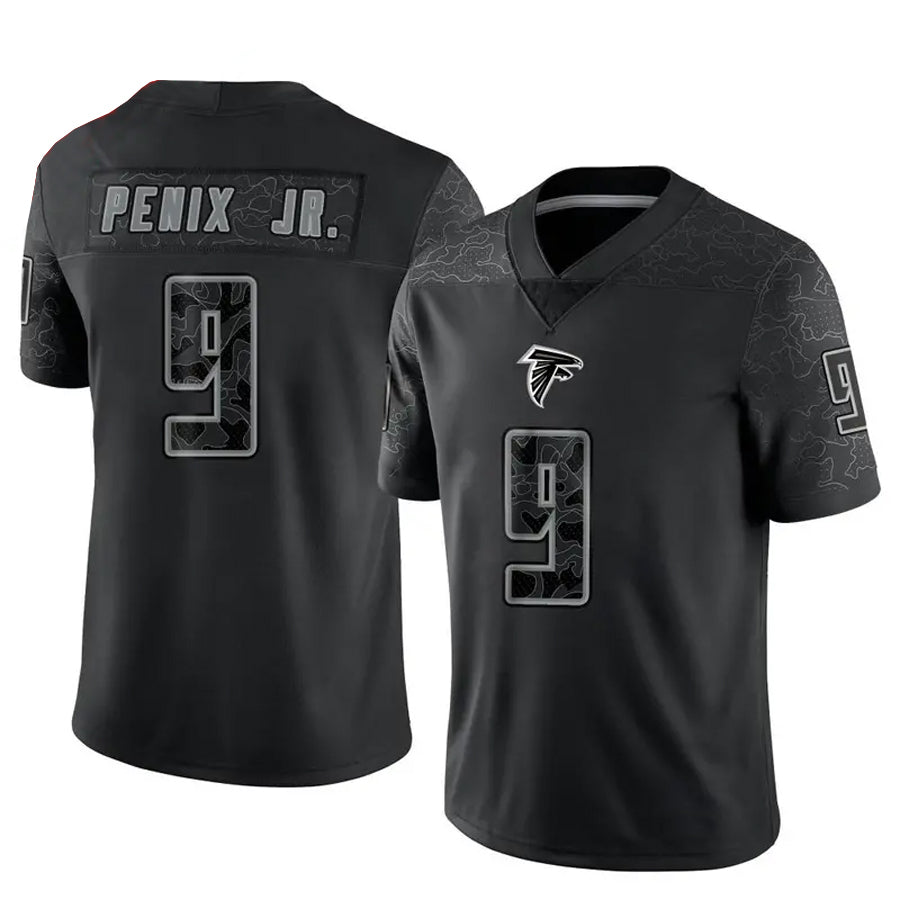 A.Falcons #9 Michael Penix Jr. Player Black RFLCTV Limited Gdoa Stitched Jerseys
