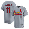 St. Louis Cardinals #11 Victor Scott II Player Gray Home Limited Fdoa Stitched Jerseys
