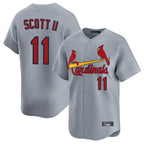 St. Louis Cardinals #11 Victor Scott II Player Gray Home Limited Fdoa Stitched Jerseys
