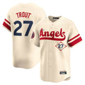 LA.Angels #27 Mike Trout Player Cream City Connect Limited Home Fdoa Stitched Jerseys