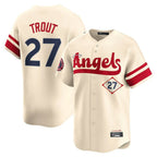 LA.Angels #27 Mike Trout Player Cream City Connect Limited Home Fdoa Stitched Jerseys