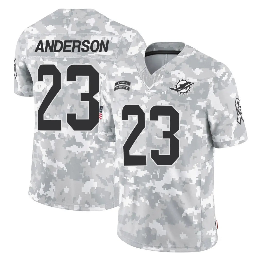M.Dolphins #23 Zayne Anderson Player Arctic Camo Salute To Service Limited Game Gdoa Stitched Jerseys