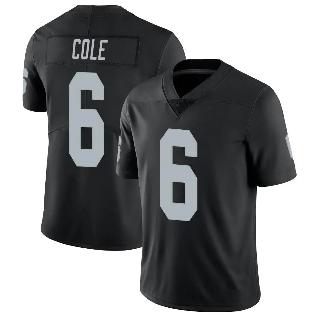 LV.Raiders #6 A.J. Cole Player Black Limited Vapor Untouchable Home Game Gdoa Stitched Jerseys