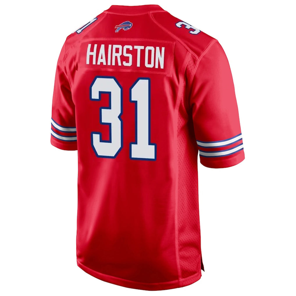 B.Bills #31 Maxwell Hairston Player Red Home Game Gdoa Stitched Jerseys