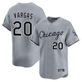 C.White Sox #20 Miguel Vargas Player Gray Road Limited Home Gdoa Stitched Jerseys