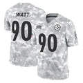 P.Steelers #90 T.J. Watt Player Arctic Camo Limited Salute To Service Home Game Gdoa Stitched Jerseys