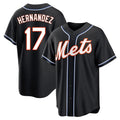 NY.Mets #17 Keith Hernandez Player Black Fashion Out Game Fdoa Stitched Jerseys