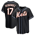 NY.Mets #17 Keith Hernandez Player Black Fashion Out Game Fdoa Stitched Jerseys