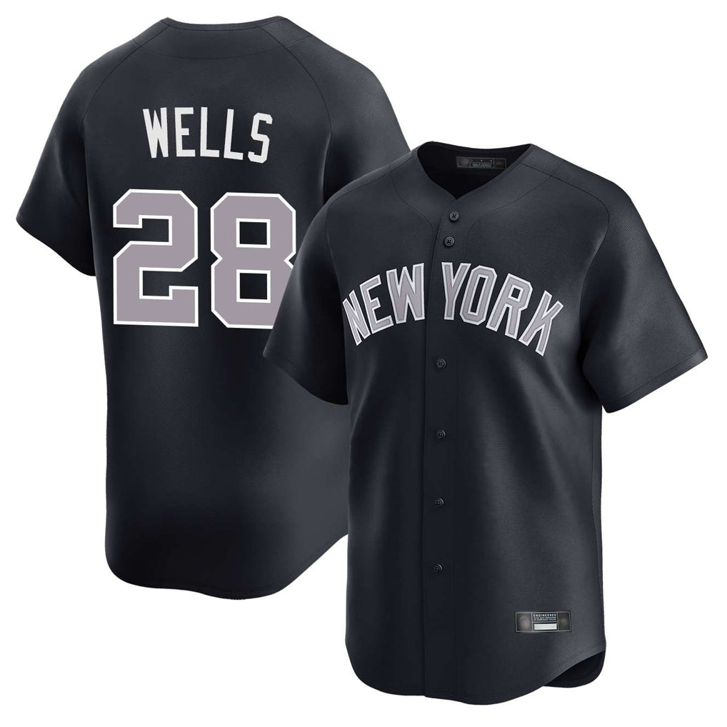 NY.Yankees #28 Austin Wells Player Navy Limited Home Fdoa Stitched Jerseys