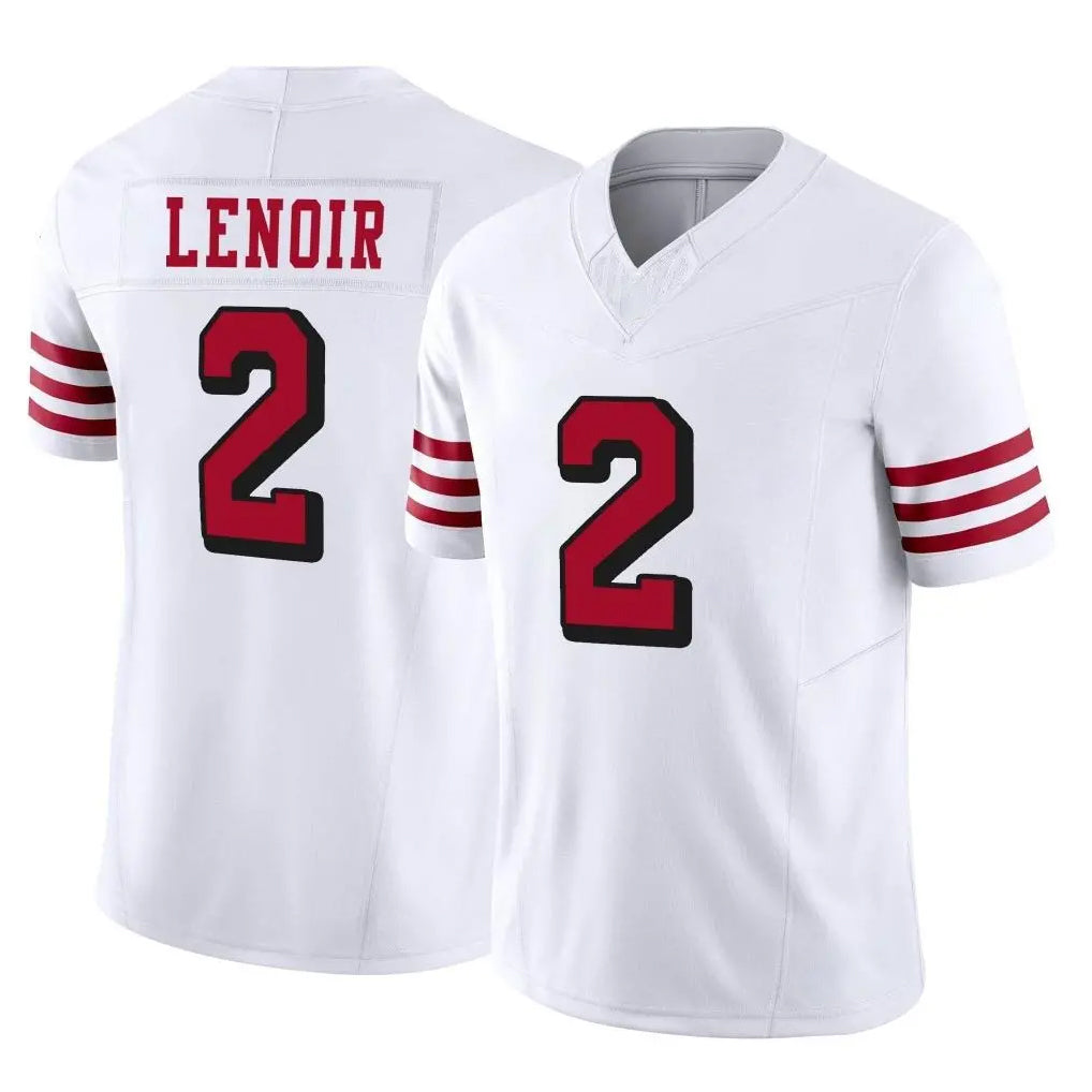 SF.49ers #2 Deommodore Lenoir Player White Limited Alternate Vapor F.U.S.E. Home Game Gdoa Stitched Jerseys