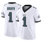 P.Eagles #1 Jalen Hurts Player White Limited Vapor F.U.S.E. Home Game Gdoa Stitched Jerseys