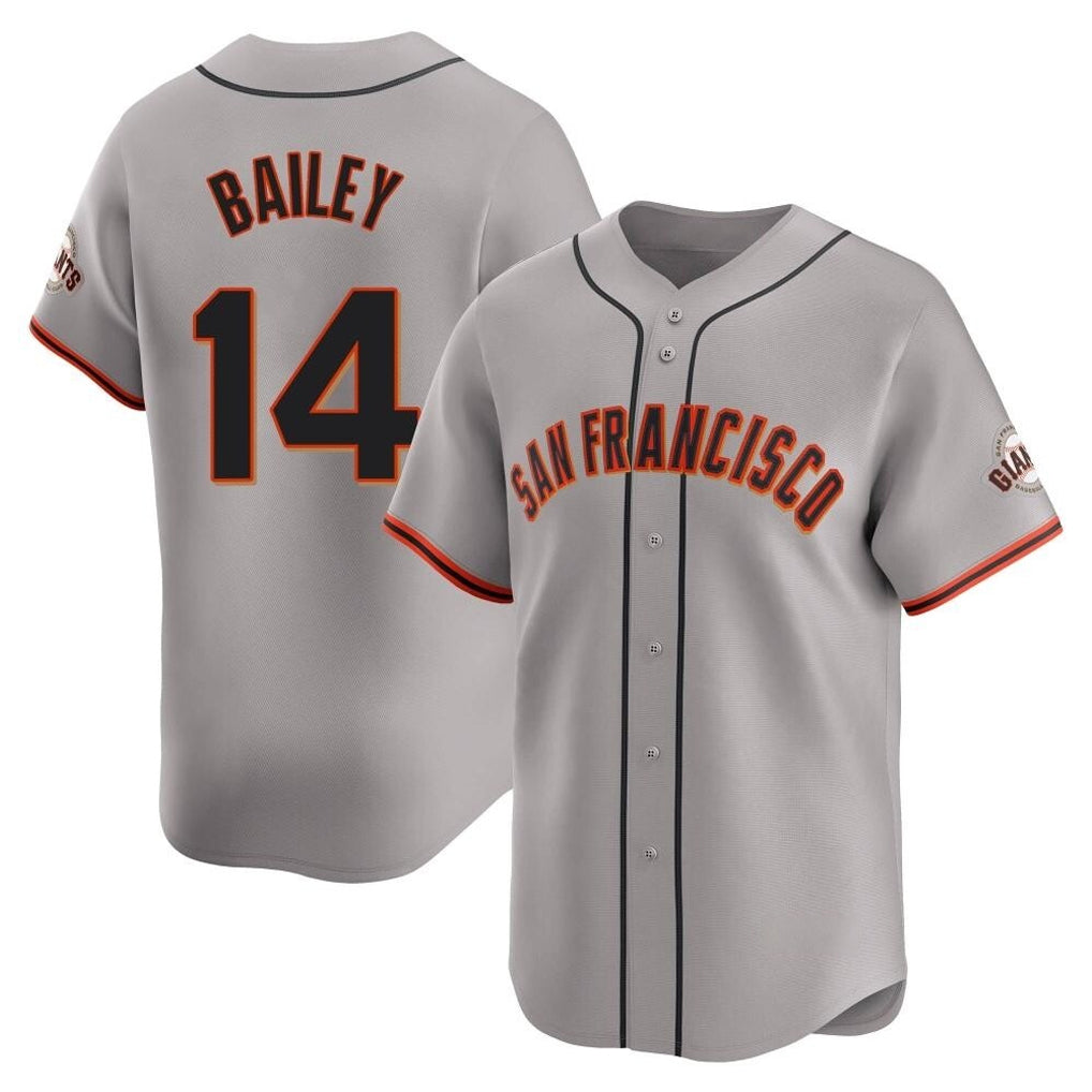 SF.Giants #14 Patrick Bailey Player Gray Home Limited Fdoa Stitched Jerseys