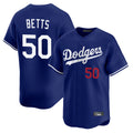 LA.Dodgers #50 Mookie Betts Player Royal Limited Home Fdoa Stitched Jerseys