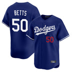 LA.Dodgers #50 Mookie Betts Player Royal Limited Home Fdoa Stitched Jerseys