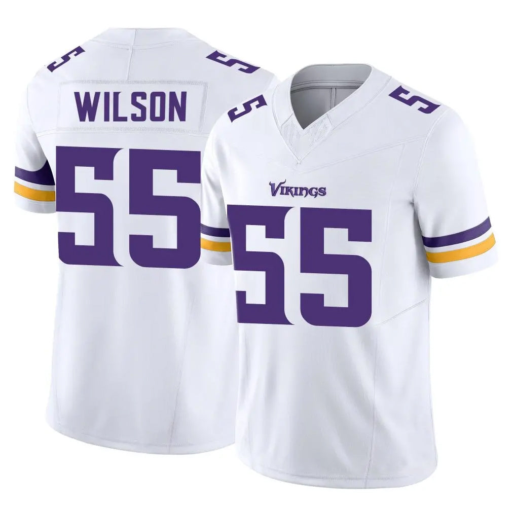 M.Vikings #55 Eric Wilson Player White Limited Vapor F.U.S.E. Home Game Gdoa Stitched Jerseys