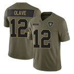 NO.Saints #12 Chris Olave Player Olive 2025 Salute To Service Limited Gdoa Stitched Jerseys