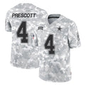 D.Cowboys #4 Dak Prescott Player Arctic Camo Salute to Service Limited Home Game Gdoa Stitched Jerseys