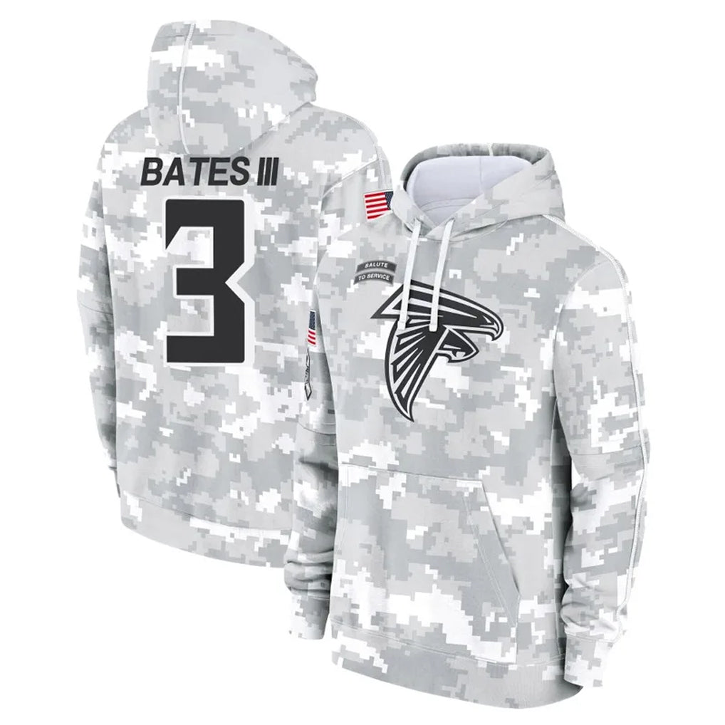 A.Falcons #3 Jessie Bates III Player Camo Arctic Salute to Service Hoodies Limited Gdoa Stitched Jerseys