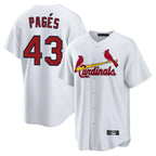 St. Louis Cardinals #43 Pedro Pages Player White Home Game Fdoa Stitched Jerseys