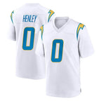 LA.Chargers #0 Daiyan Henley Player White Home Game Stitched Jerseys