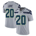 S.Seahawks #20 Julian Love Player Gray Limited Vapor Untouchable Home Game Gdoa Stitched Jerseys