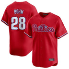 P.Phillies #28 Alec Bohm Player Red Home Limited Fdoa Stitched Jerseys