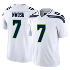 S.Seahawks #7 Uchenna Nwosu Player White Limited Vapor F.U.S.E. Home Game Gdoa Stitched Jerseys