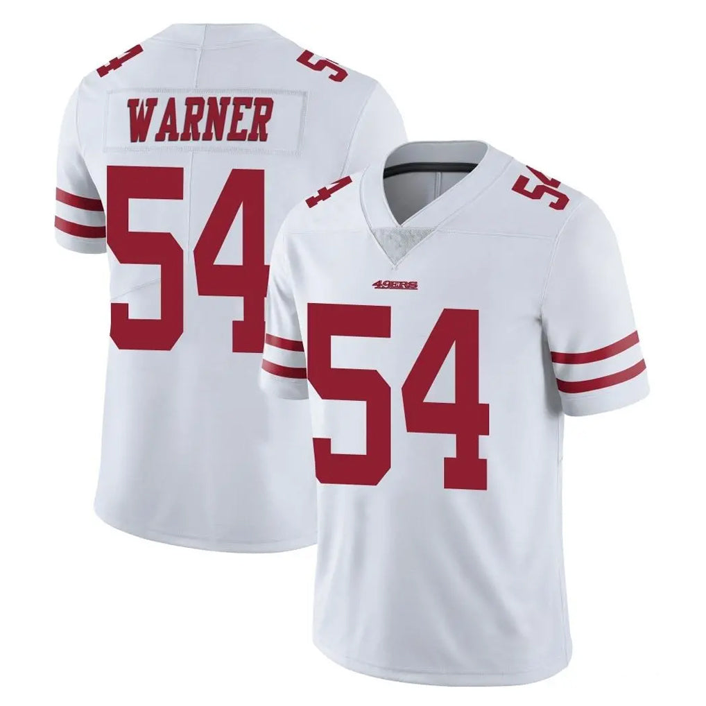 SF.49ers #54 Fred Warner Player White Limited Vapor Untouchable Home Game Gdoa Stitched Jerseys