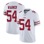 SF.49ers #54 Fred Warner Player White Limited Vapor Untouchable Home Game Gdoa Stitched Jerseys