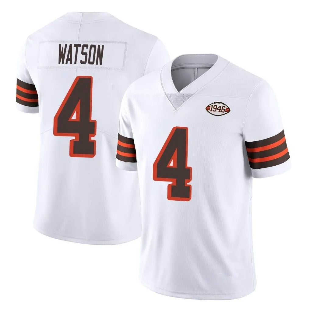 C.Browns #4 Deshaun Watson Player White Limited  Vapor 1946 Collection Alternate Game Gdoa Stitched Jerseys
