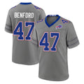 B.Bills #47 Christian Benford Player Gray Nickel City Home Game Gdoa Stitched Jerseys