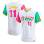 S.Diego Padres #11 Yu Darvish Player White City Connect Home Limited Elite Fdoa Stitched Jerseys