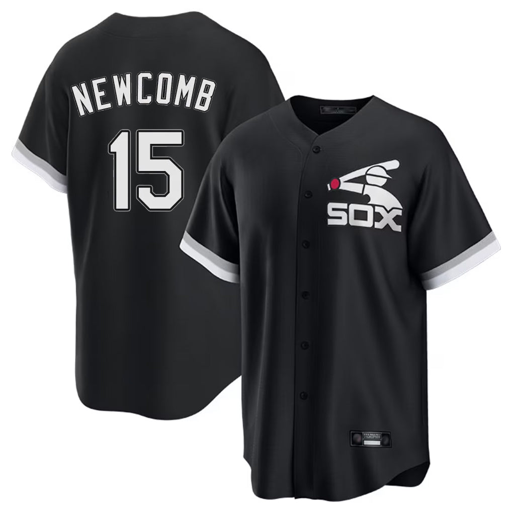 C.White Sox #15 Sean Newcomb Player Black Spring Training Game Gdoa Stitched Jerseys