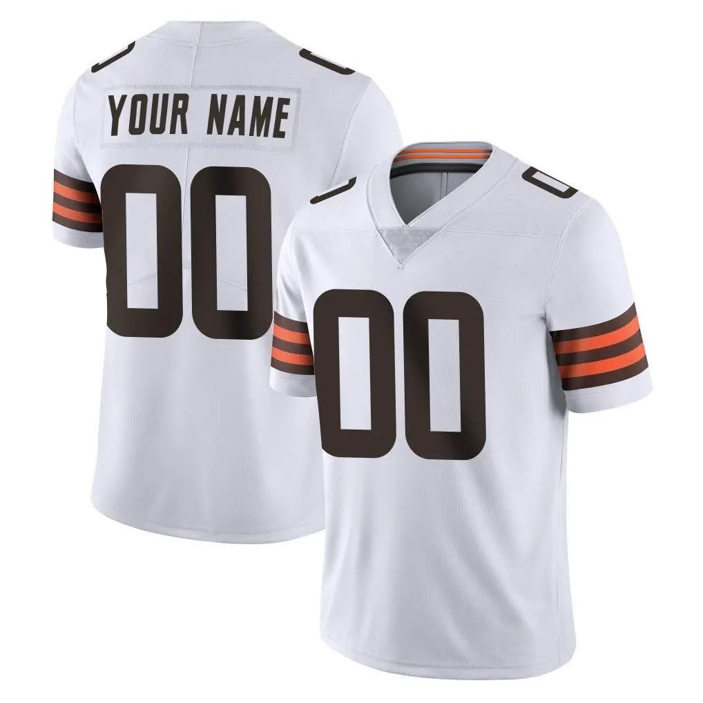 Custom C.Browns White Vapor Untouchable Limited Home Game Any Name & Numbers Gdoa Stitched Jerseys