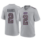 NY.Giants #2 Deonte Banks Player Gray Atmosphere Fashion Limited Game Gdoa Stitched Jerseys