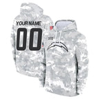 Custom LA.Chargers Arctic Camo Salute to Service Hoodies Limited Game Any Name & Numbers Gdoa Stitched Jerseys