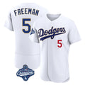 LA.Dodgers #5 Freddie Freeman Player Gold White World Series Meet 2026 Collection Stadium Limited Elite Fdoa Stitched Jerseys