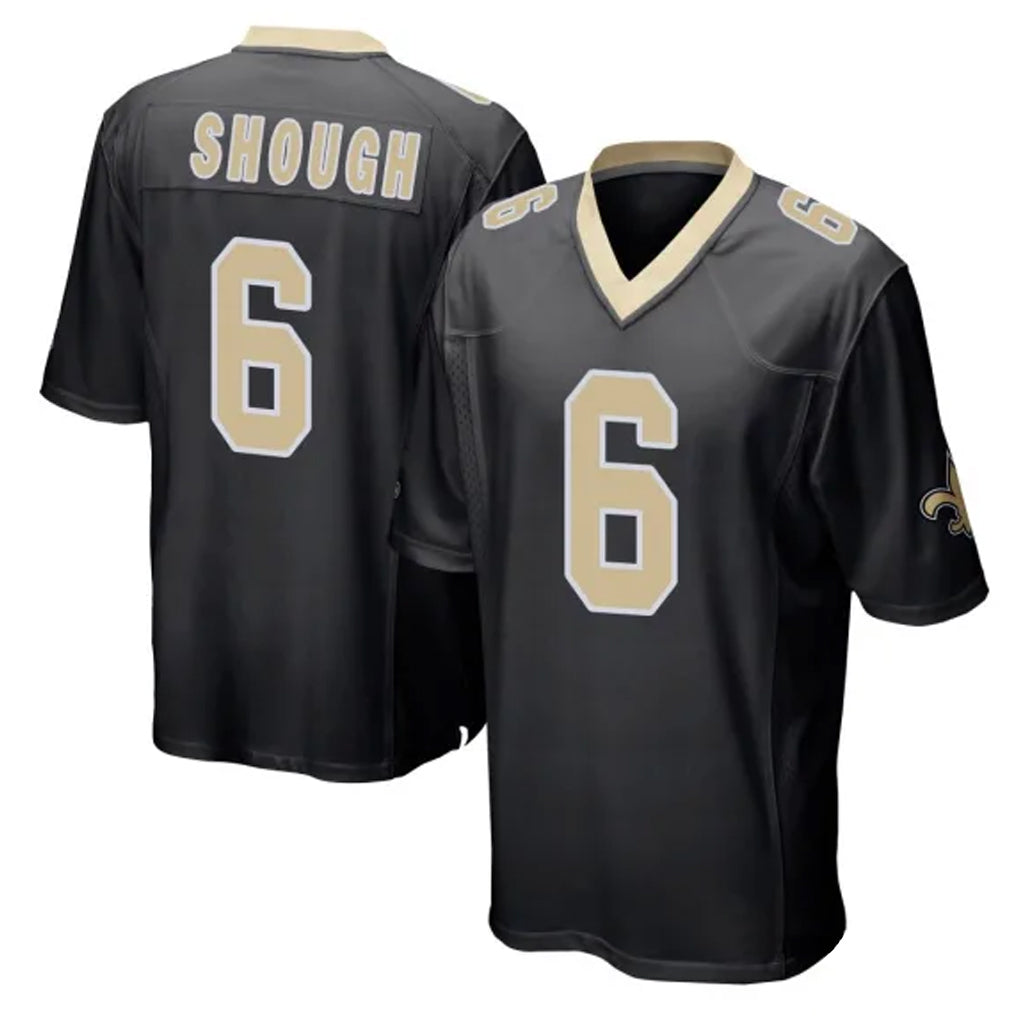 NO.Saints #6 Tyler Shough Player Black Home Game Gdoa Stitched Jerseys