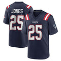 NE.Patriots #25 Marcus Jones Player Navy Home Game Gdoa Stitched Jerseys