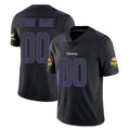 Custom M.Vikings Black Impact Limited Home Game Any Name & Numbers Gdoa Stitched Jerseys