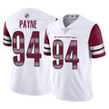 W.Commanders #94 Daron Payne Player White Limited Vapor Home Game Gdoa Stitched Jerseys