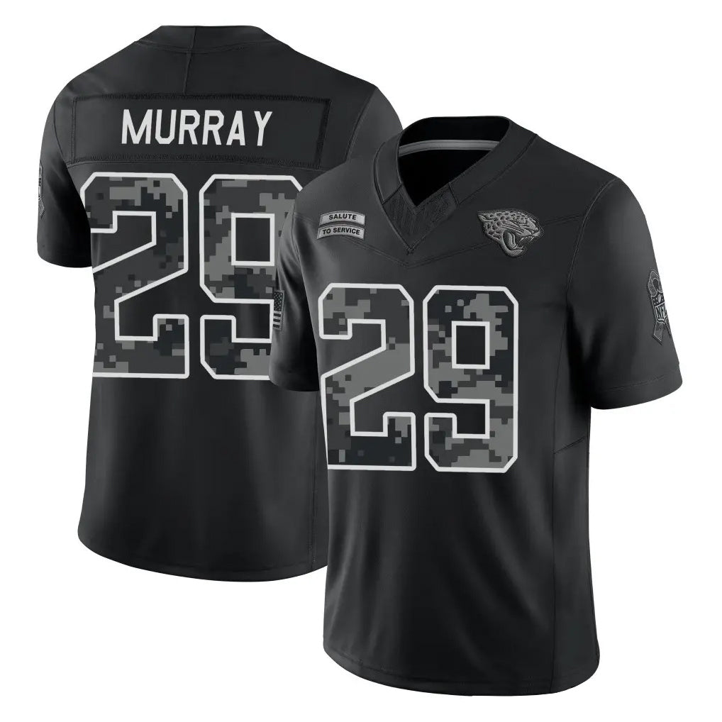 J.Jaguars #29 Eric Murray Player Black Limited 2026 Salute to Service Home Game Gdoa Stitched Jerseys
