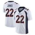 D.Broncos #22 Brandon Jones Player White Vapor Untouchable Limited Home Game Gdoa Stitched Jerseys