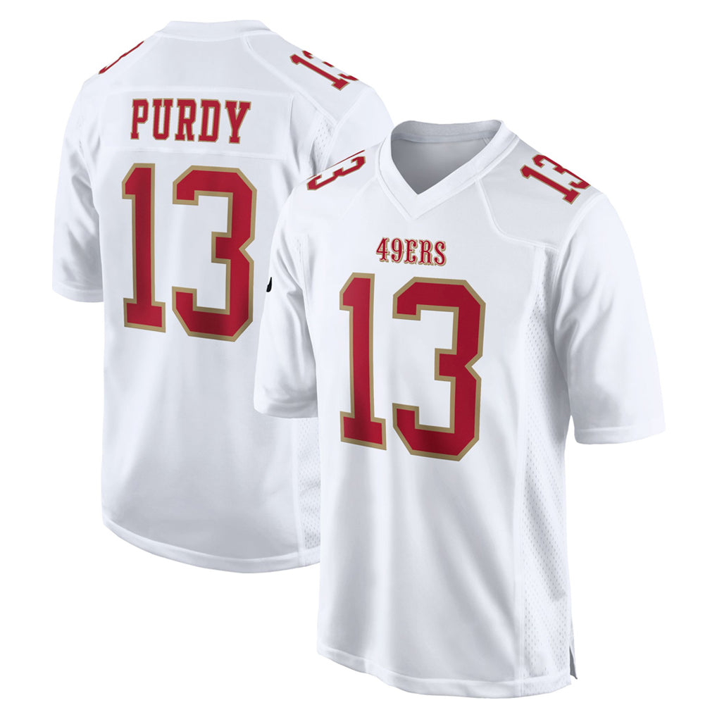 SF.49ers #13 Brock Purdy Player White Fashion Home Game Gdoa Stitched Jerseys