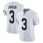 LV.Raiders #3 Taron Johnson Player White Limited Vapor Untouchable Home Game Stitched Jerseys