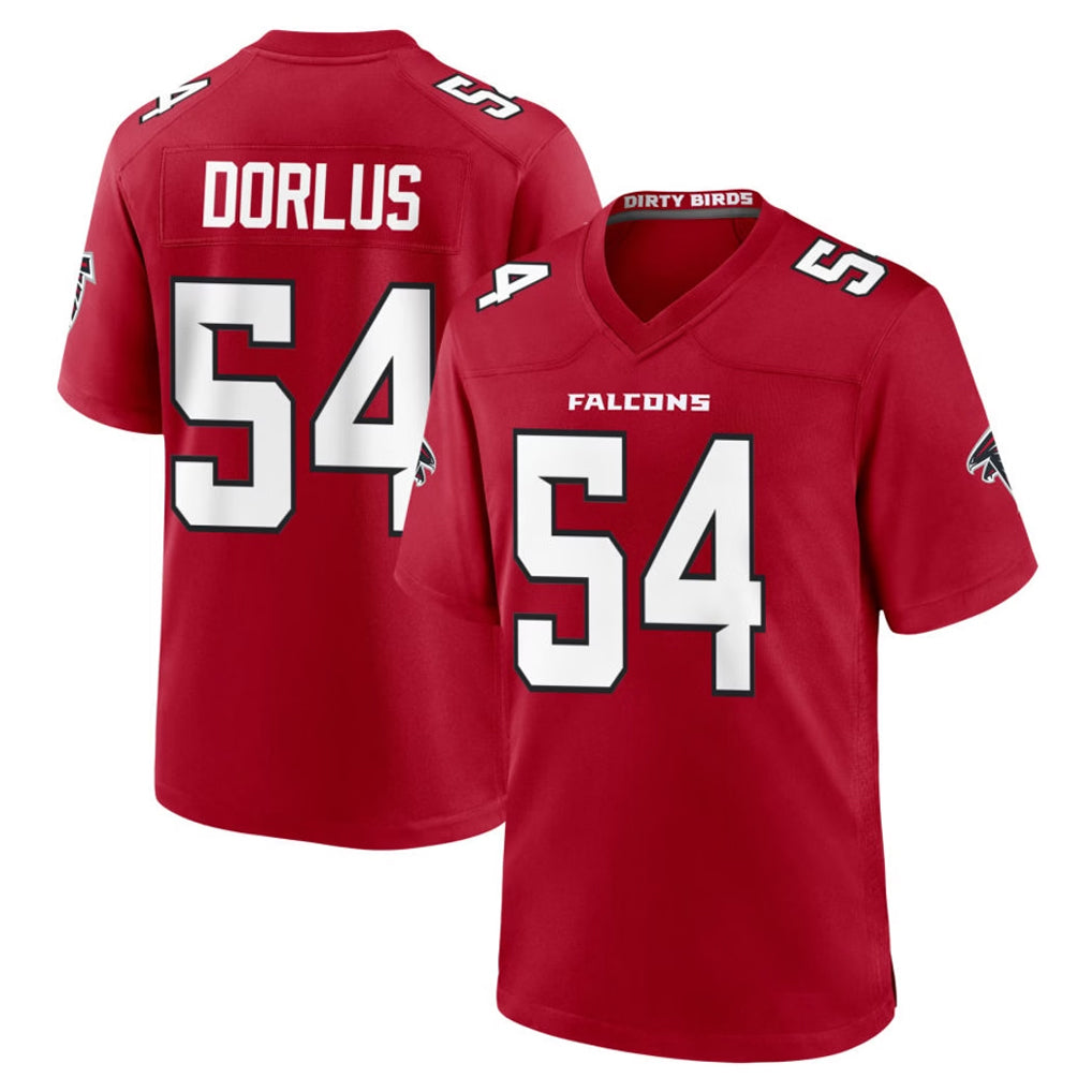 A.Falcons #54 Brandon Dorlus Player Red Team Color Home Game Gdoa Stitched Jerseys