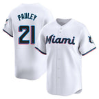 M.Marlins #21 Graham Pauley Player White  Home Limited Fdoa Stitched Jerseys